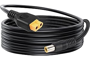 GELRHONR DC 8mm to XT60 Power Cable,14AWG DC7909 Male to XT60 Bullet Connector Jack Cable for Solar Generator Portable Power Station and Solar Panel-1M/3.2Ft