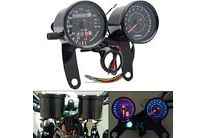 MASO Compteur de vitesse numérique LED double pour moto, compteur de niveau d'huile avec lumière noire