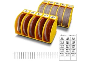 GOSTLE 125 mm Professional Sanding Discs Storage Bins - 10 Box Set for Efficient Organization, Offset Snap-On Connection, Grit Classification, Space-Saving Design and Versatile Application - Yellow