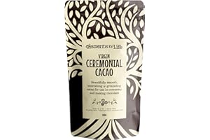 ELEMENTS FOR LIFE AMAZING RAW CHOCOLATE Ceremonial Cacao Paste 500g | Virgin & Pure Quality Ceremonial Grade Cacao | Ethically Sourced Premium Chocolate | Vegan, Gluten, & GMO Free | Packaged in 100% Plastic-Free Compostable Bags |