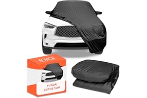 SOVICA Funda Coche SUV Valida para Todo Tipo de SUV todoterrenos 4x4 Furgonetas monovolumen Familiares Material PEVA Funda Exterior Furgoneta