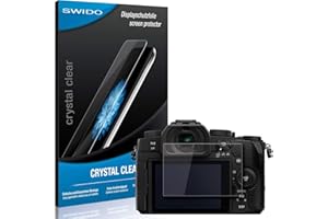 SWIDO Panzer Schutz Folie kompatibel mit Panasonic Lumix DC-G91, Displayschutzfolie, Panzerglas Folie, Ultra-Klar, 2 Stück, Made in Germany