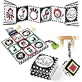 Aolso Baby Black and White Sensory Toys, 3 Pcs High Contrast Baby Toys, Montessori Toys for Babies Sensory Soft Book for Early Education, Infant Tummy Time Toys Baby Rattles Hanging Toys