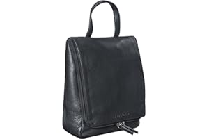 STILORD 'Lewi' Borsa da Toilette pelle appendibile con manico per Uomo Donna Beauty Case Borsetta da viaggio Trousse da bagno e palestra Borsetta vera pelle marrone sepia