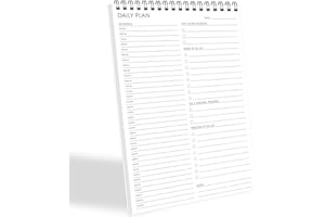 GOLDPEI Daily Planner - To Do List Notepad Half-Hour Hourly Schedules, B5(6.5" x 9.8"), Daily Planner for Organizing, Suitable for School&Office&Home, PVC cover1