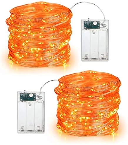 Zucche Halloween Luminose Da Esterno 25m 200 LED - Luci Arancioni E Viola, 8 Modalità, Timer, Impermeabile IP44 Catena Luminosa Halloween