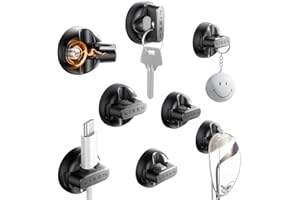 LISEN Magnetic Cable Clips 8-Pack Wire Tidy, Magnetic Cable Holder Office Desk Tidy Organizers and Accessories with 4 Extra Strong Adhesive Pads, Wire Clips for Home, Wall, Car, Bedside, Kitchen