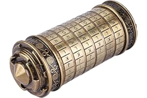 PUSOKEI Código Da Vinci Bloqueo Cryptex Interesante Regalos de cumpleaños creativos Soporte de anillo Regalo romántico con contraseña predeterminada: ILOVEU