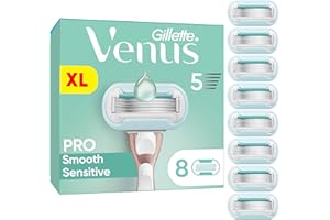 ‎GILLETTE VENUS Gillette Venus Pro Smooth Sensitive Rasierklingen für empfindliche Haut, 8 Ersatzklingen