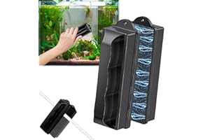 RXKFIGX Aquarium Magnetic Brush Fish Tank Glass Cleaner,Aquarium Cleaning Tool with Rope, Aquarium Magnetic Glass Cleaner,Algae Scraper for Cleaning Glass Pane Cleaning Magnet