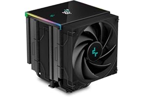 DeepCool AK620 DIGITAL CPU Air Cooler Mighty 260w TDP 6 Copper Heatpipes Dual-Tower CPU Cooler z wyświetlaczem stanu i paskami LED ARGB 120mm wentylator FDB dla LGA 1700/1200/1151/1150/1155/AM5/AM4