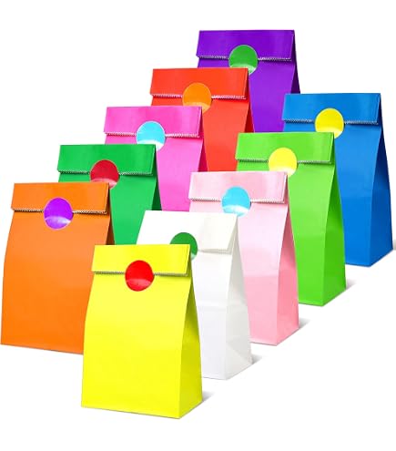 Glattol Bluey Loot Bags – 8er Pack, Bunte Partybeutel Für Kindergeburtstag, Geschenktüten