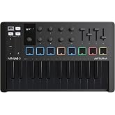 Arturia Minilab 3 Deep Black, Keyboard, Black and White