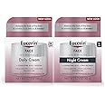 Eucerin Q10 Anti Wrinkle Face Cream Bundle, Day Cream and Night Cream For Face, 1.7 Ounce (Pack of 2)