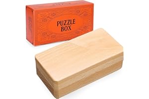 PANTSLINE Impossible Mystery Puzzle Box, Secret Opening Mechanism, Hidden Drawer Challenge (Natural)