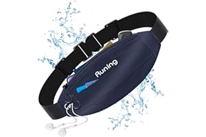 CHARMCHIC Ceinture de Course, Banane de Sport Etanche, Ceinture Running avec Sangle Réglable, Ceinture de Course Smartphone, Idéal pour la Course à Pied, Fitness, Randonnée, Jogging, Courir（Bleu foncé）