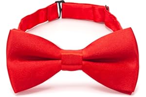 RSXING Kids Bow Tie Classic Pre-Tied Bow Tie Toddlers Bowties Baby Adjustable Bow Tie Boys Solid Color Tuxedo Bowtie for Wedding Birthday Party Fashion Accessory