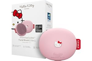 GESKE x Hello Kitty | Spazzola per il viso SmartAppGuided™ | 3 in 1 | Spazzola per la pulizia del viso | Spazzola per la pulizia | Spazzola per il viso in silicone | Pulizia e cura della pelle