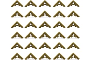KLEHOPE 30 Pièces de Métal Coin Protecteur Coins de Livre à Effet Décoratif, Protecteurs en Métal Sert à Protéger Livres, Albums Photos, Blocs-Notes et Chemises (Bronze)