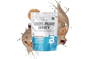 BioTechUSA 100% Pure Whey | Poudre de protéines avec BCAA et Glutamine | Sans gluten, sans huile de palme | 21g de protéines par portion, 454 g, Cookies & Cream