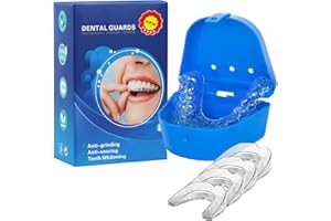 CABLELERA Bite Bruxismo Notturno Automodellante 4PCS, Anti Digrignamento dei Denti, 2 formati Bocche di bocca per il byte bruxismo la rettifica dei denti, Mouth Guard Teeth Grinding, Bruxismo