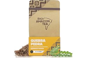 Rio Amazon Quebra Pedra Teabags – Herbal Tea for Kidney & Liver Support – Diuretic & Antibacterial – Caffeine-Free – 40 Tea bags – 100% Pure Phyllanthus Niruri – Cha de Quebra Pedra