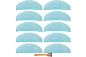 FACULX Almohadillas de repuesto para mopa de aspiradora Conga 8090 Ultra / 9090 AI Robot Partes de aspiradora reutilizables de microfibra suave