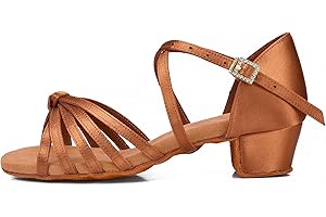 TRIWORIAE - Damen Mädchen Tanzschuhe Niedrigem Absatz Standardtanz/Gesellschaftstanz/Lateinischer Tanz/Latein