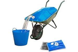 FISHTEC Wasserbehälter - Wassersack - Volumen 80 Liter - Faltbar mit rutschfester Oberfläche - Wasserbehälter für Garten, Camping, Tränke für Tiere, Gartenarbeit - 100x70 cm - Blau