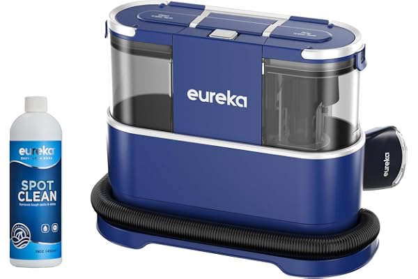Eureka NEY100 Nettoyeur Canapé Tissu 12500Pa,Aspirateur Nettoyeur de Tapis pour canapé, Tapis, Rembourrage, Voiture,Shampouineuse avec Réservoir d'Eau de 1,5 Litre et Détergent de 450 ml