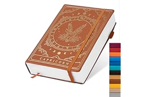 ‎TIEFOSSI Constellations Notizbuch, A5, gepunktet, Hardcover, 100 g/m², 400 Seiten, Schreibpapier, Bullet Organizer, Notizbuch für Damen, Herren, Jugendliche (Steinbock)