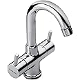 Hindware F280009CP Flora Centre Hole Basin Mixer Without Popup Waste System with Chrome Finish, Tap for Wash Basin | 12-Year Manufacturer Warranty