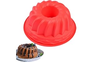 HPAMBA Stampo per Dolci Teglie Scanalate per Cottura Stampi per Torte a Ciambella Bigné Pudding Stampo per Pane e Torte Pasticcini Spirale Stampo per Torta Scanalata Antiaderente Stampo Gugelhopf Silicone