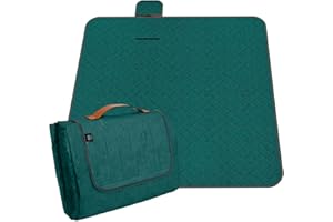 PERLETTI Couverture Pique Nique 200x200 Imperméable Lavable - Nappe de Picnic Grand Portable Extra Large avec Sangle de Transport - Tapis Plaid Plage Randonnée Camping Plein Air Parc (Feuilles, 200x200 cm)