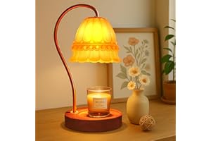 PARYOU Candle Warmer Lamp with Dimmer - Electric Candle Lamp with Timer for Jar Candles Scented Candles with 2 Bulb