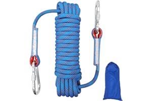 LUKASOHY 10mm Rope, Multi-purpose Rope, Utility Cord Camping, Hiking, Gardening, Home DIY, Indoor and Outdoor Use, with Storage Bag, Strong, Durable and Portable (Blue, 10 Meters)