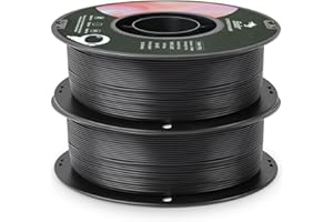 Creality 3D Printer Filament PLA 1.75mm 1KG Bobine,Matériaux d'impression 3D en filament- Noir [2 rouleaux]