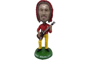 Fabbro Teresa Promotion Statuetta Bob Marley Miniatura, Riproduzione in Resina, 100% Dipinta a Mano, Altezza 20 Centimetri