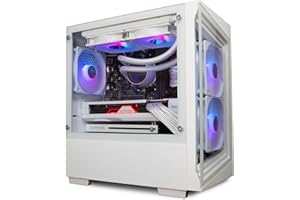 ionz Gaming PC - Desktop Computer, Ryzen 5 7600X, Radeon RX9060 XT, 32GB DDR5 RAM, 1TB NVMe SSD, 240mm AIO, 600W 80+ PSU, Windows 11, Wifi | White - G1