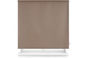 INTERBLIND | Estor Enrollable Opaco Liso Premium - Estor Enrollable Tamaño 100x175 cm Ancho por Alto - Estor Opaco Medida Tela 97x170 cm - Estor Térmico Topo - Estor Aislamiento Luz, Frío y Calor
