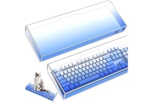 MAMBASNAKE Premium-Acryl-Volltasten-Tastaturabdeckung, Staubschutz, wasserdicht, stoßfest, transparente Tastaturabdeckung für mechanische PC-Gaming-Tastatur, 17 * 6 * 1,9 Zoll für K61 K68 K87 K98 K104