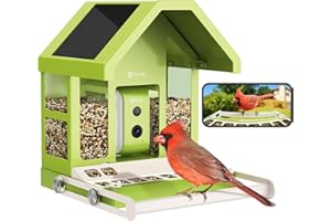 Birdfy Smart Bird Feeder Camera, Durable Metal Feeders: Auto-Detect & Notify, Capture Videos, Live Bird Watching Camera Wireless Outdoor, Solar Powered