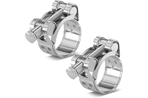 Poppstar 2 Pièces Colliers de Serrage à Boulon en T en Acier Inoxydable, Plage de Serrage 29-31mm, Largeur 20mm, W4