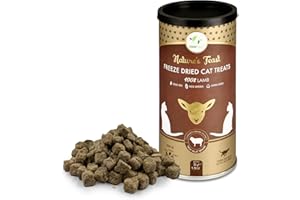 PAWFECT TREATS Pawfect Nature's Feast Freeze-Dried Lamb Meat Treats for Cats| 100% Natural| Hypoallergenic| Easily Digestible| Grain-Free| Training Treat| High Protein| Low Fat| Single Ingredient treats(50g/1.76oz)