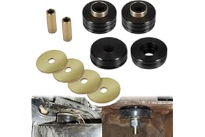 USVEHJ 9.4102G Universal Mounts Body Mounting Bushings Universal Polyurethane Mounts / Isolators, Including 4 Washers, 2 Sleeves and 4 Bushings (Black, 2 Sets)