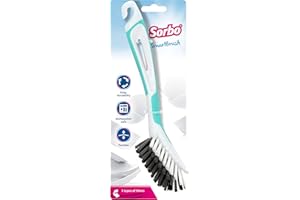 Sorbo Inteligentna szczotka do naczyń, szczotka do mycia naczyń z antypoślizgowym miękkim uchwytem, trwała, odporna na wysokie temperatury, nadaje się do mycia w zmywarce, w kolorze zielonym