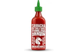 Fearless Dragon Sriracha Hot Chilli Sauce 455ml by American Harvest | No MSG | Gluten Free | 100% Vegetarian