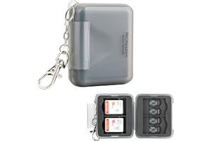 PROfezzion Rangement Carte SD 12 Emplacements, Porte Boîte Étui Carte SD Résistant à l'eau pour 4 SD/SDHC/SDXC + 8 Micro SD/SDHC/SDXC/TF Cartes Mémoire, Conception Ultra-Portable et élégamment Mince