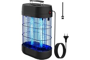 EUQQZU Lampe Anti Moustique, 14W UV Tue Mouche Eléctrique Couvrant 60m², Anti Insectes Moucherons Mites Intérieur Extérieur,Piège à Moustique pour Jardin Terrasse Piscine Chambre Maison Cuisine