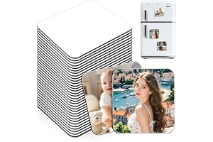 50 stycken sublimeringsmagneter, 5,5 x 5,5 cm sublimering tomma kylskåpsmagneter, gör-det-själv dekorativa magneter för kylskåpsmagneter och gör-det-själv-dekoration